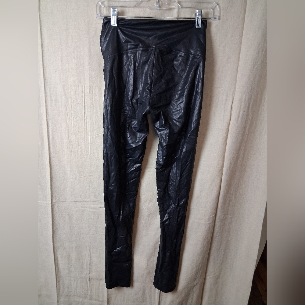 Jane & Bleecker Black Leather Womens Leggings Large - Picture 2 of 3